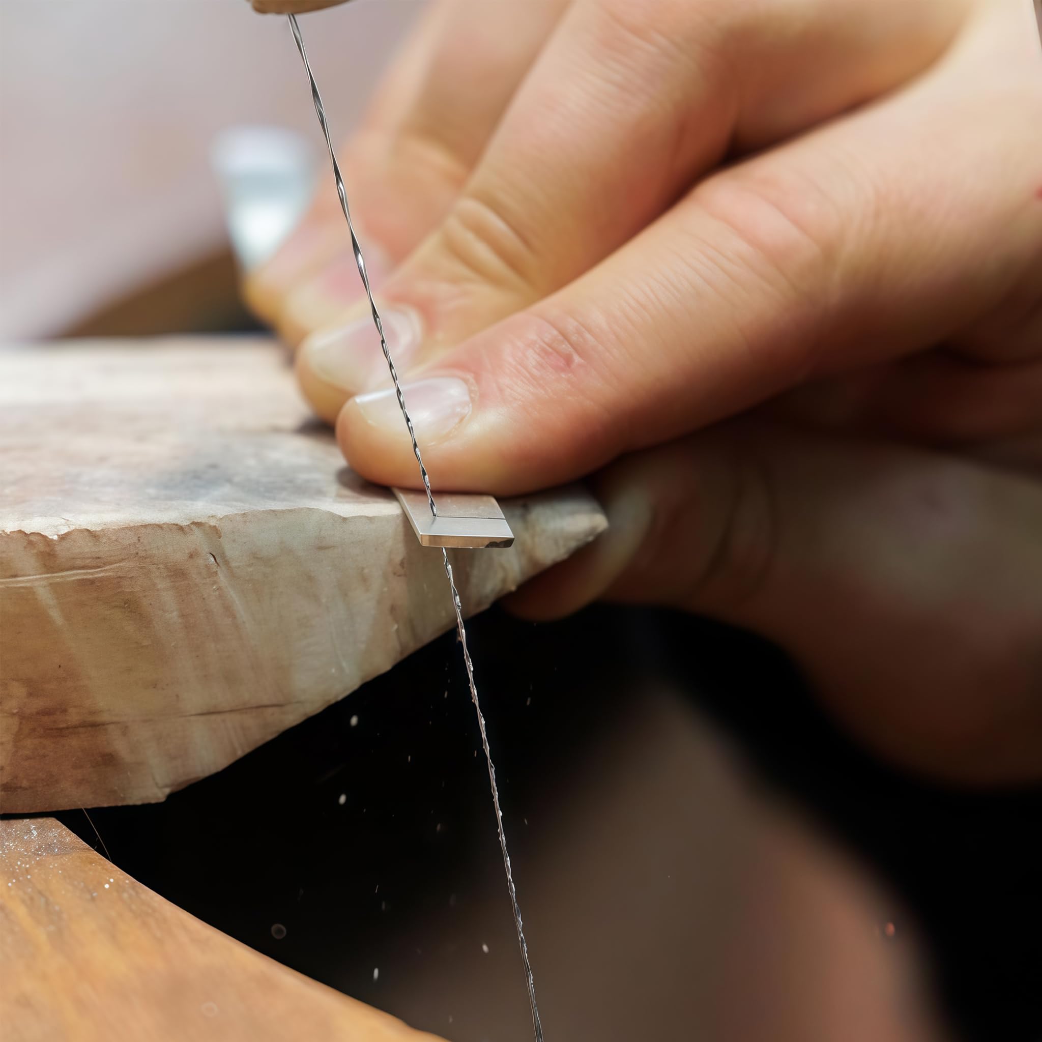 24 Stück Laubsägeblätter Set, 130 mm Spirallaubsägeblätter Nr. 1-8 für Holz, Metall, Kunststoff – Laubsägeblatt Dekupiersägeblätter Rund mit Stift Sägeblätter Laubsäge Zubehör Holzbearbeitung