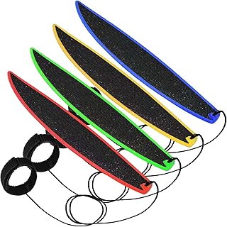 Focenat 4 Pcs Finger Surfboard, Toy Finger Surf Board,Mini Finger Surfboard, Fingertips Movement Mini Surfboard, Mini Surfboard Toy for Kids Teens Adults