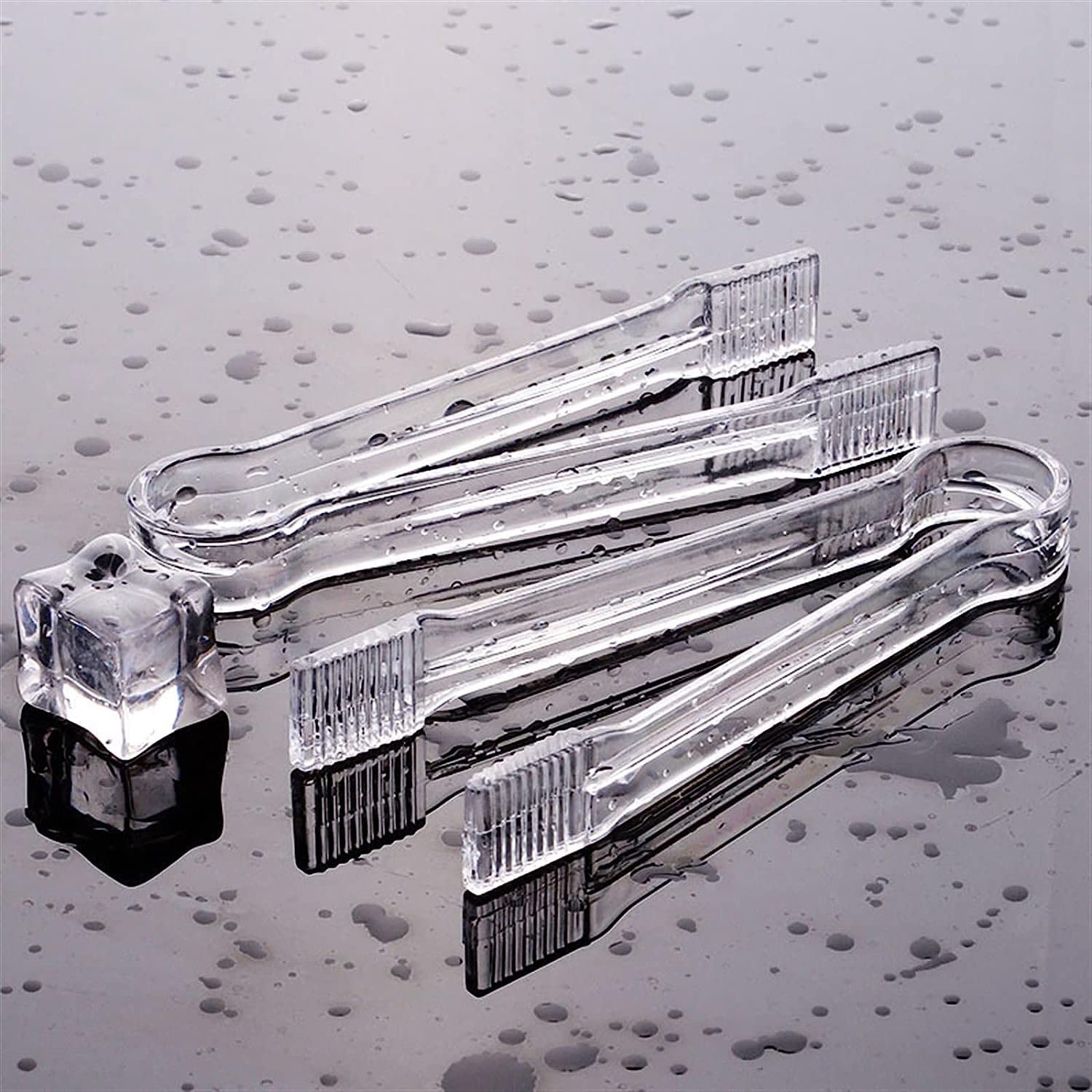 Silicone di Titanio di Metallo Pinze da Cucina Pinze in Acrilico Accessori Clip for cubetti di Ghiaccio Pinze Trasparenti for Bar Pinze for pinze