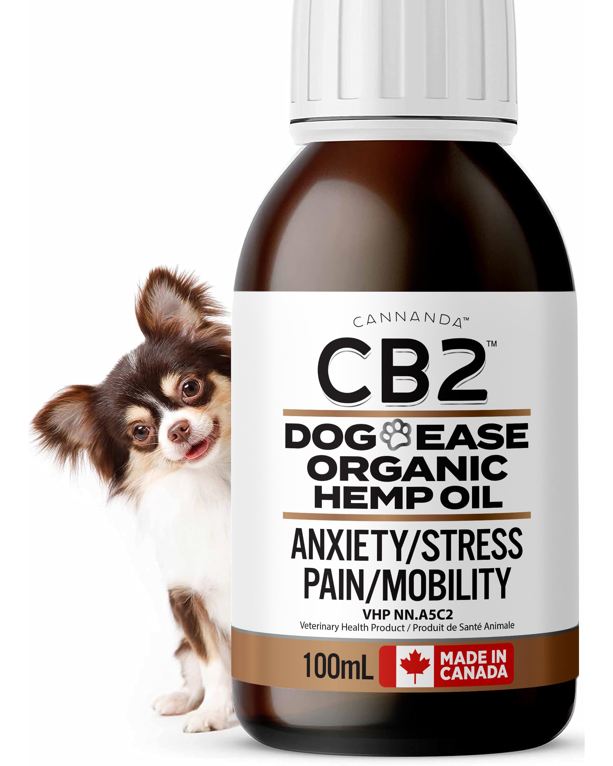 CANNANDA CB2 Hemp Oil - Organic Joint & Anxiety Relief for Dogs