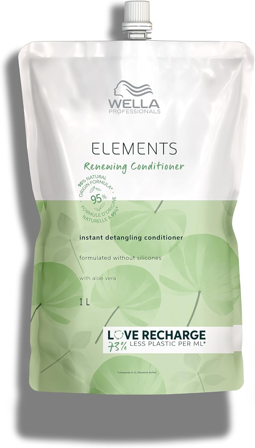 Wella Professionals Elements Renewing Conditioner Pouch – Nurturing Conditioner Refill Pack – 1 ml