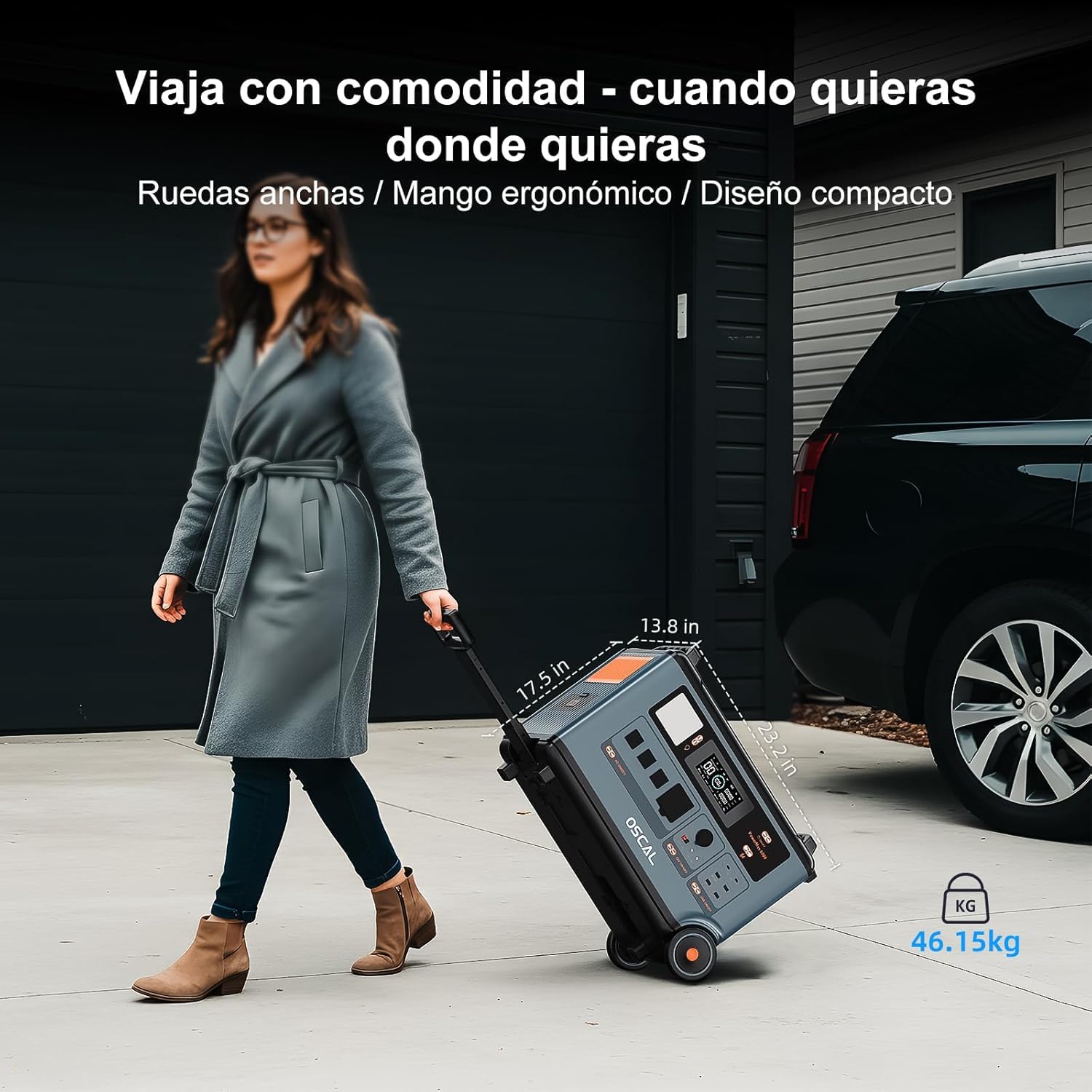 PowerMax 6000 Estacion de Energia Portatil con 4x200W Panel PV 3600Wh/6000W | LiFePO4 Batería de Gran Potencia (pico de 9000W), Generador Solar, Carga Rápida de 0-80% en 90 min para Camping, RV, Apagón