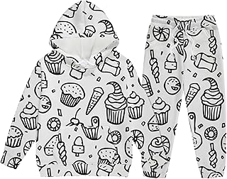 Pijama Conjunto para Niños Colorear Conjunto de Sudadera con Capucha y Pantalones Largos de Manga Larga GRAF Fiti para niñas