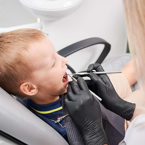 Miniatura 8 de Guantes de nitrilo negros de 1000 unidades, de grado médico, sin látex, sin polvo, guantes desechables de nitrilo - Examen médico, laboratorio y uso