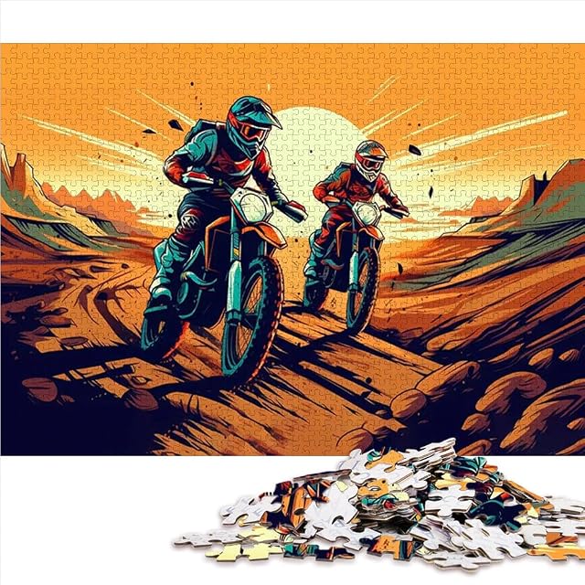 Foto 2 de 8 de Rompecabezas para Adultos de 1000 Piezas Piloto de Motocross Reducción del estrés Interesante Interacción…