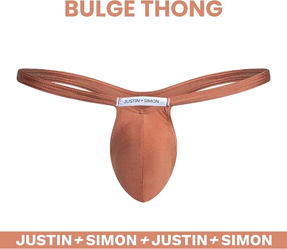MALEBASICS Mens Thong Underwear Bulge Pouch 3D Pouch