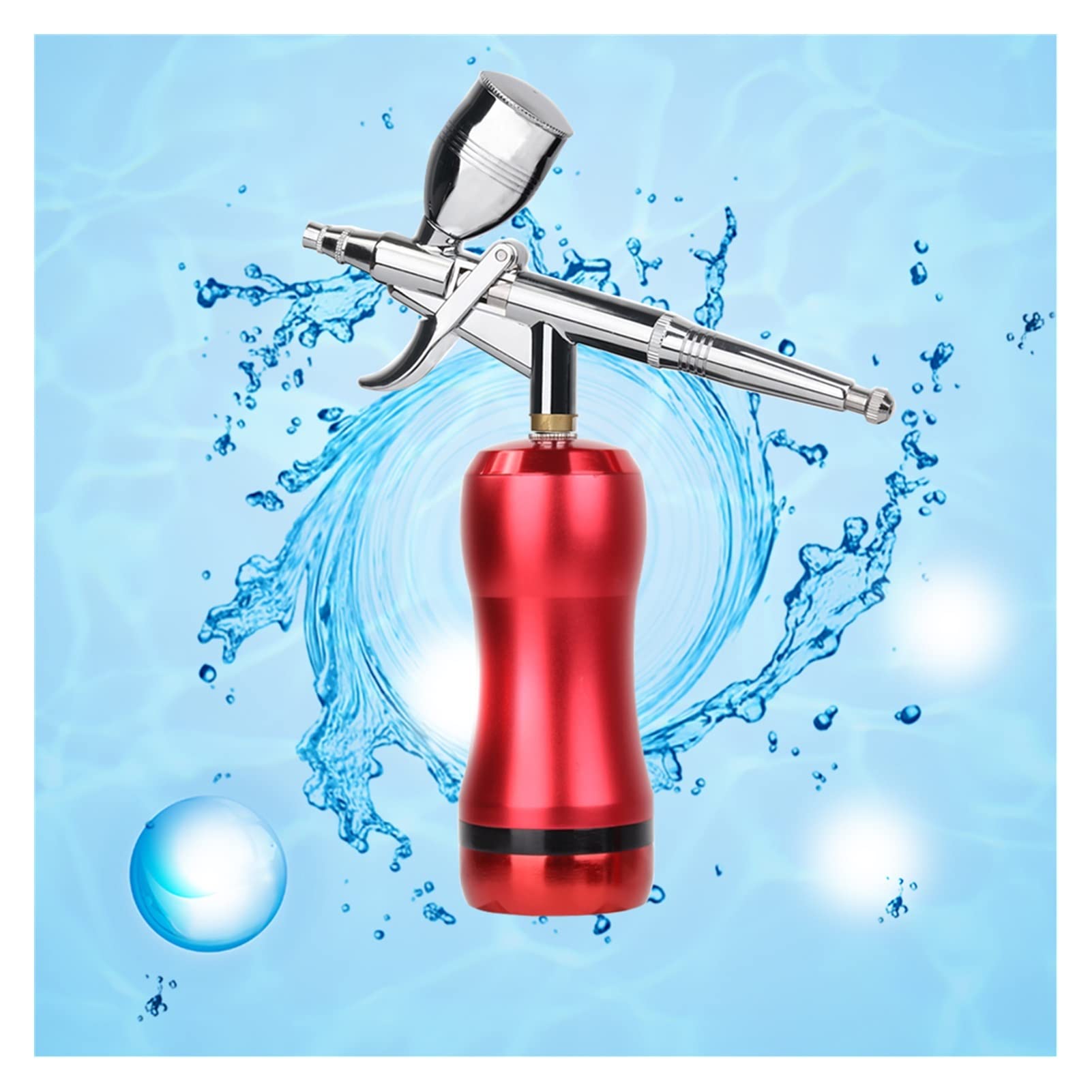 Spruzzatore di vernice, Portable Mini sostituire la batteria ad alta pressione PSI Airbrush Compressor Kit Nail Beauty Salon Spray Paint Privato,Alta efficienza(Part D Red)