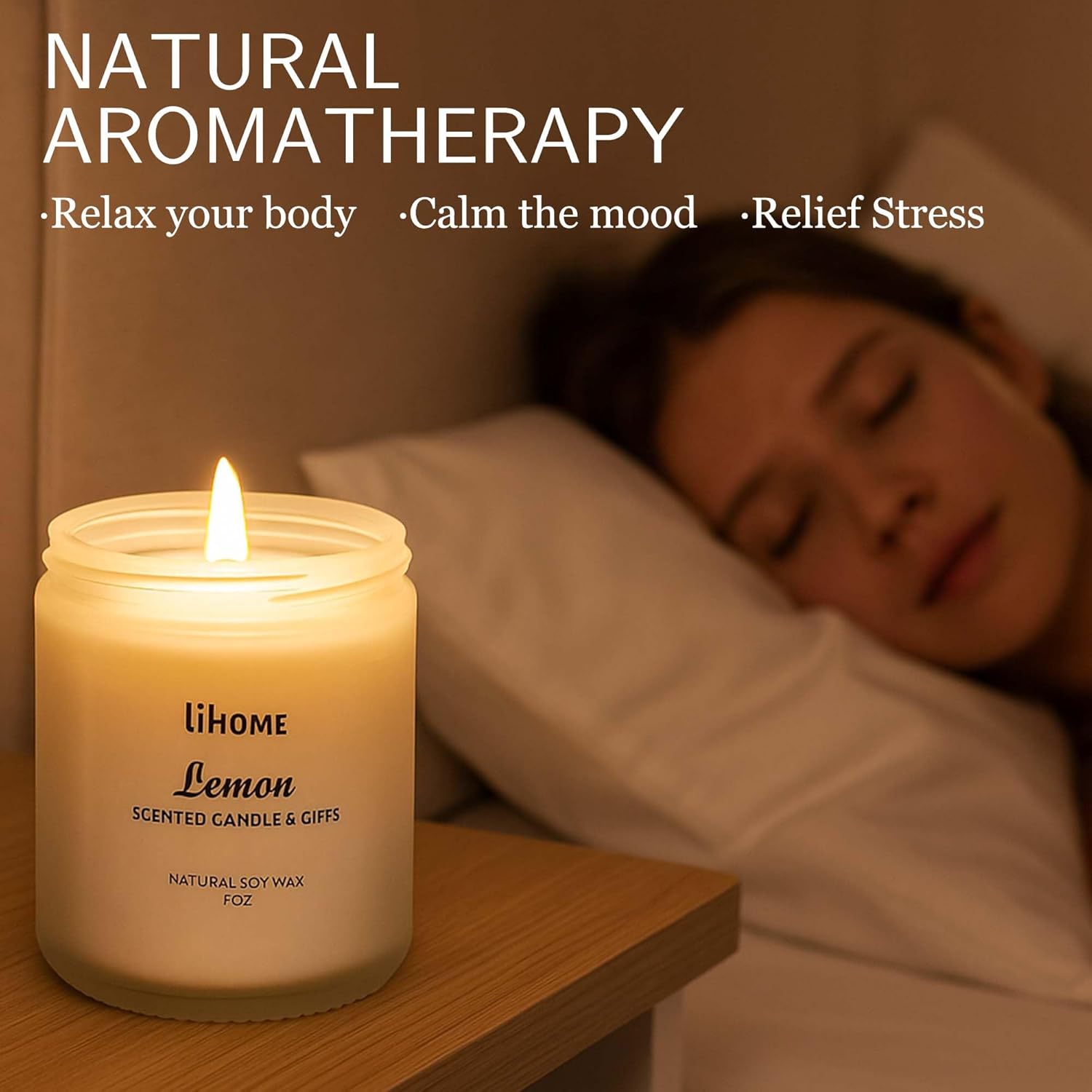 Lihome Candles Gifts for Women - Scented Candles, Natural Soy Wax Candles for Home Scented Perfect for Christmas, Birthday, Mother's Day, Lemon Candle - Image 5