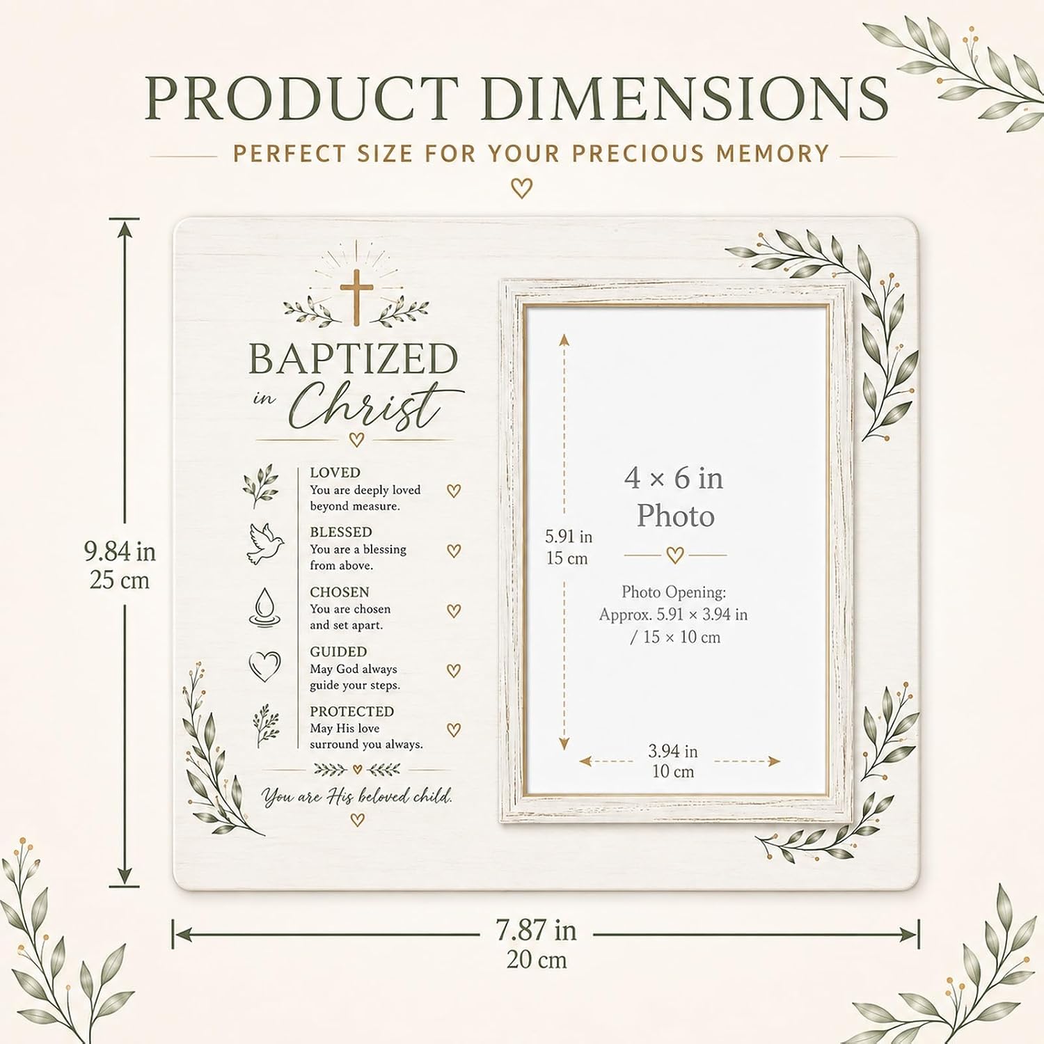 Baptism Picture Frame Baptism Gifts For Boys And Girls Christian Gifts