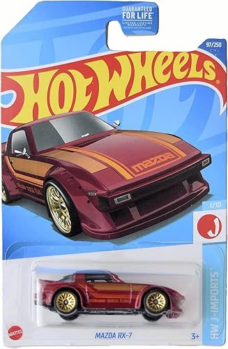 Miniatura 3 de Hot Wheels Paquete de 5 unidades de afinador de importación fundido a presión 2022 (L2593‑977M) | Toyota Supra, Honda Civic Custom, Mazda RX‑7,