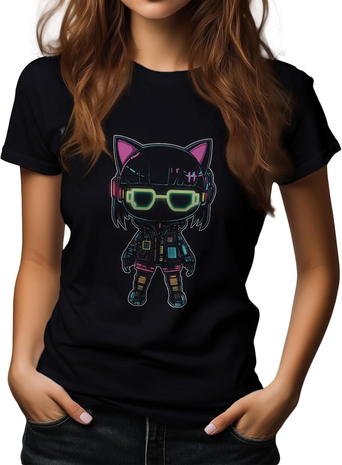 HERCHA T Shirts for Women Crew Neck Comfy Cotton Short Sleeve Shirts Casual Fashion Cute Graphic Tee Shirt Summer Tops