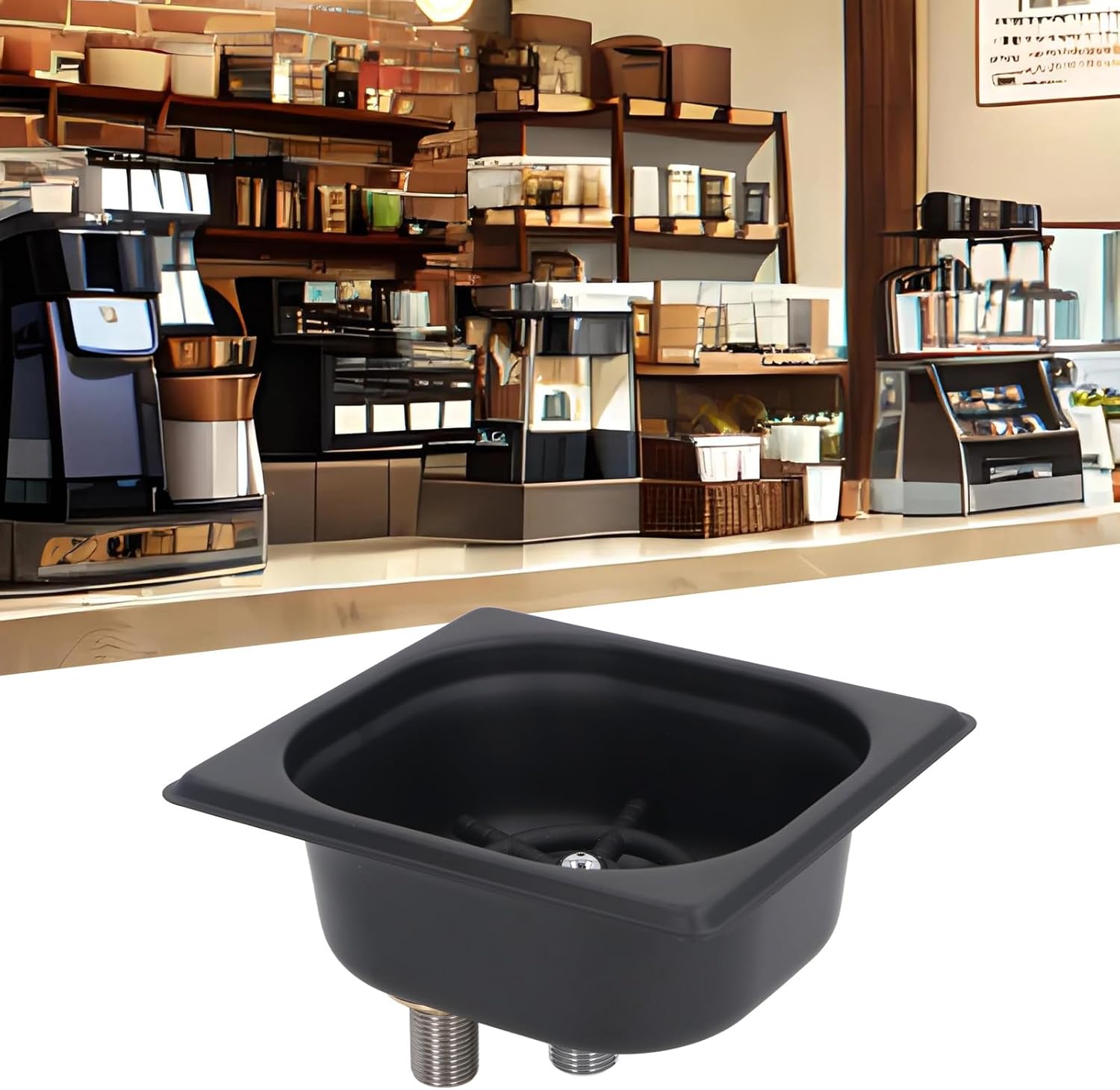 Zerodis Tea Ware Tools Rinser Stainless Steel Fully Automatic Commercial Cup Washer Cup Cleaner with Multi Angle Spray Holes for Restaurant Kitchen Cafe Laboratory High Pressure