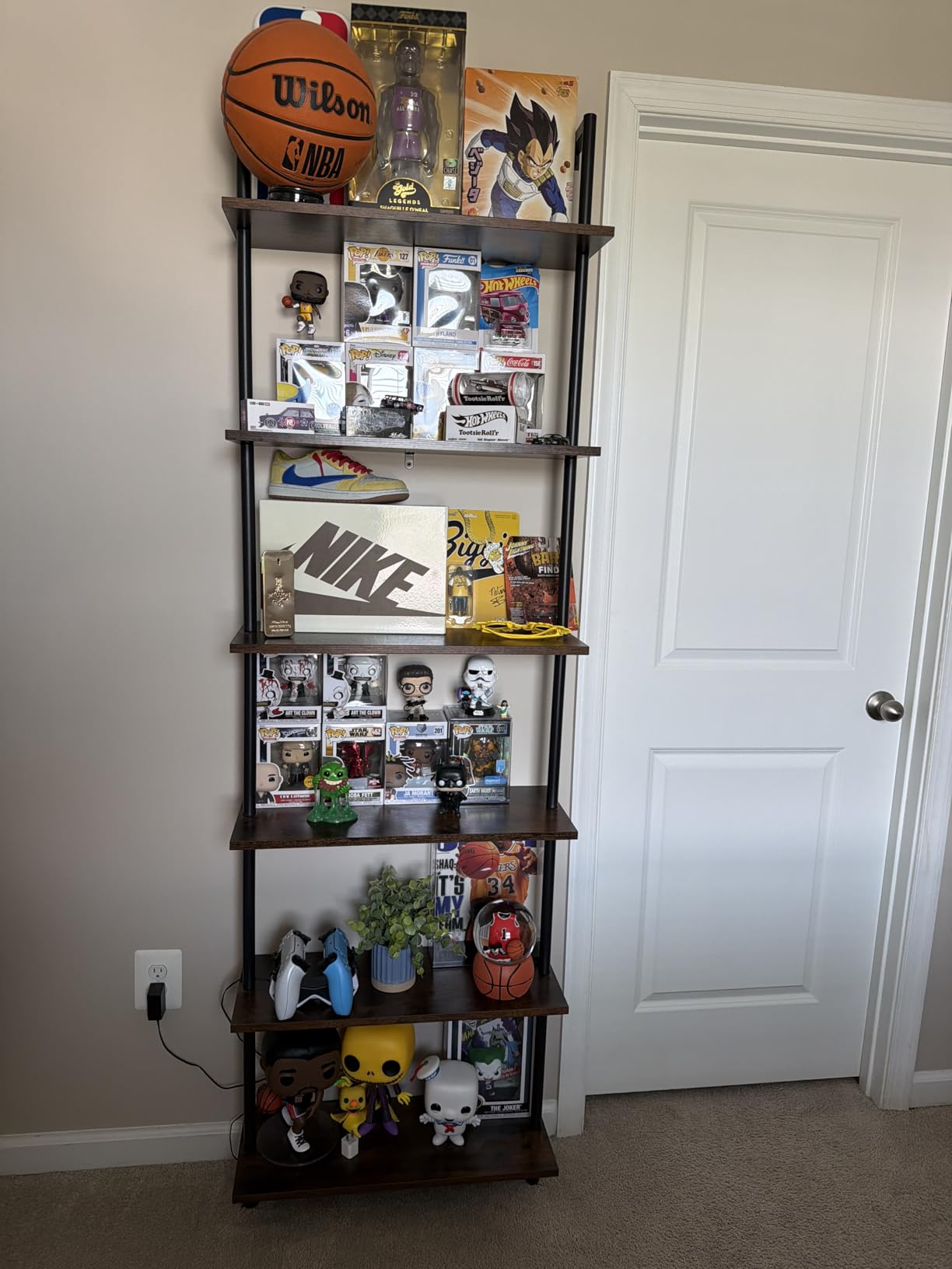 HOOBRO DIY 6-Tier Wall Mount Bookshelf