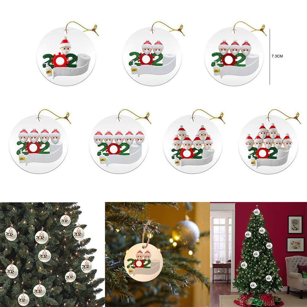 Colgante especial conmemorativo para árbol de Navidad, decoración navideña para miembro de la familia en cuarentena(4)