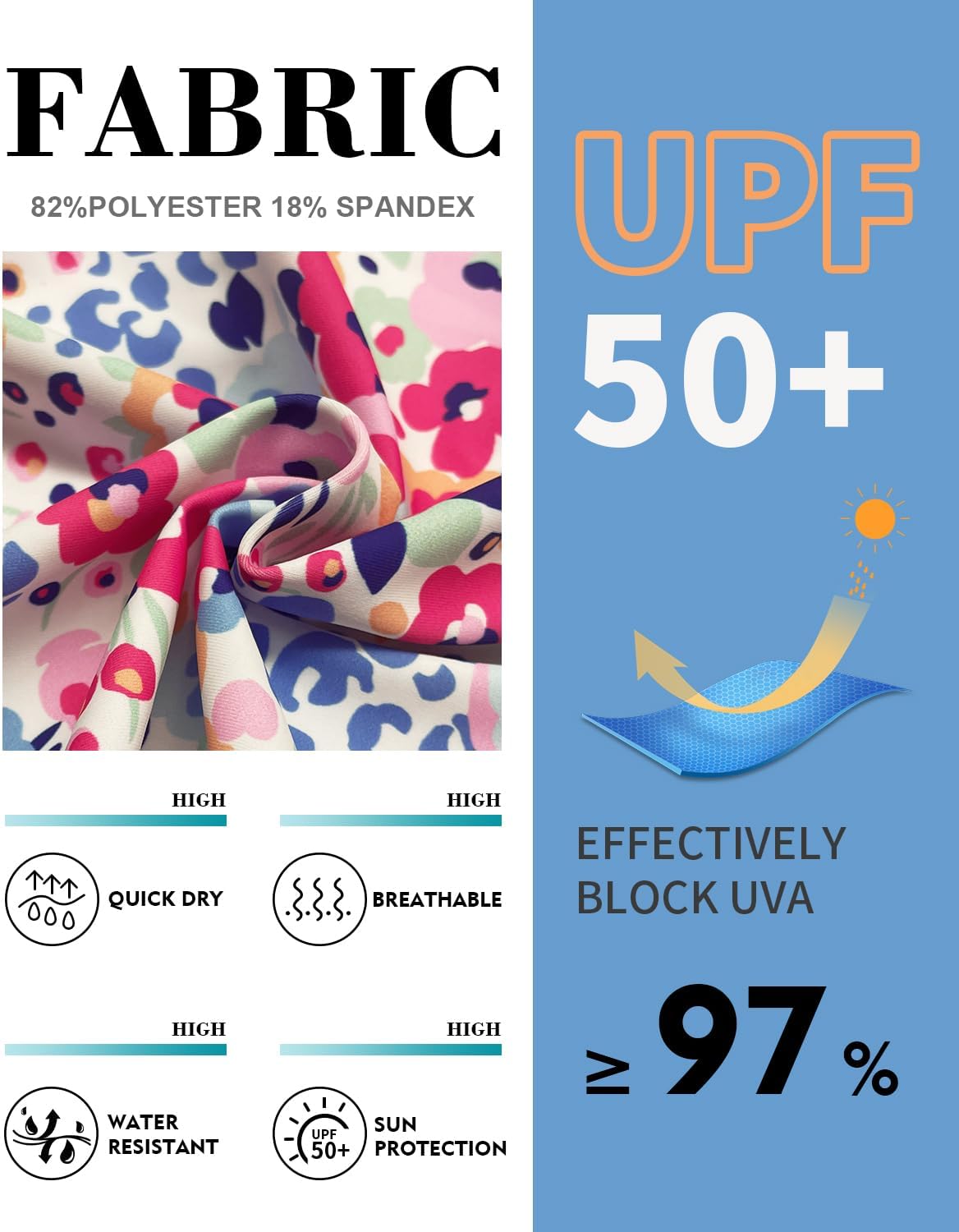 WOWENY Women’s Swim Shirts Rash Guard UPF 50 Sun Protection Zipper Tankini Tops Ruffle Sleeve Bathing Suit No Bottom - Image 5