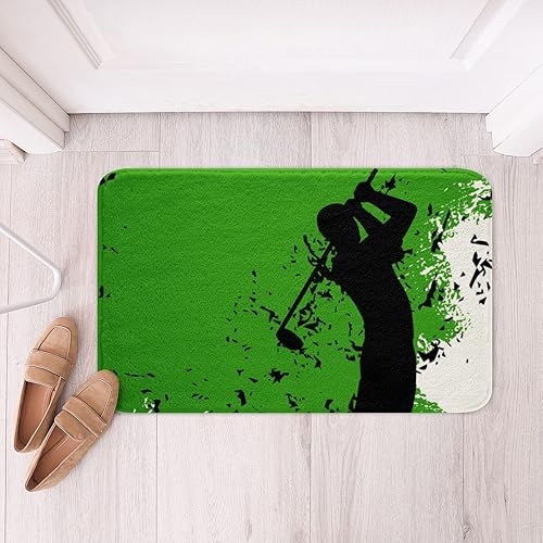 Miniatura 4 de Erosebridal Alfombras de baño de golf, pelotas de golf, tapetes de baño con temática de juegos deportivos, alfombras de baño de 16 x 24 pulgadas,