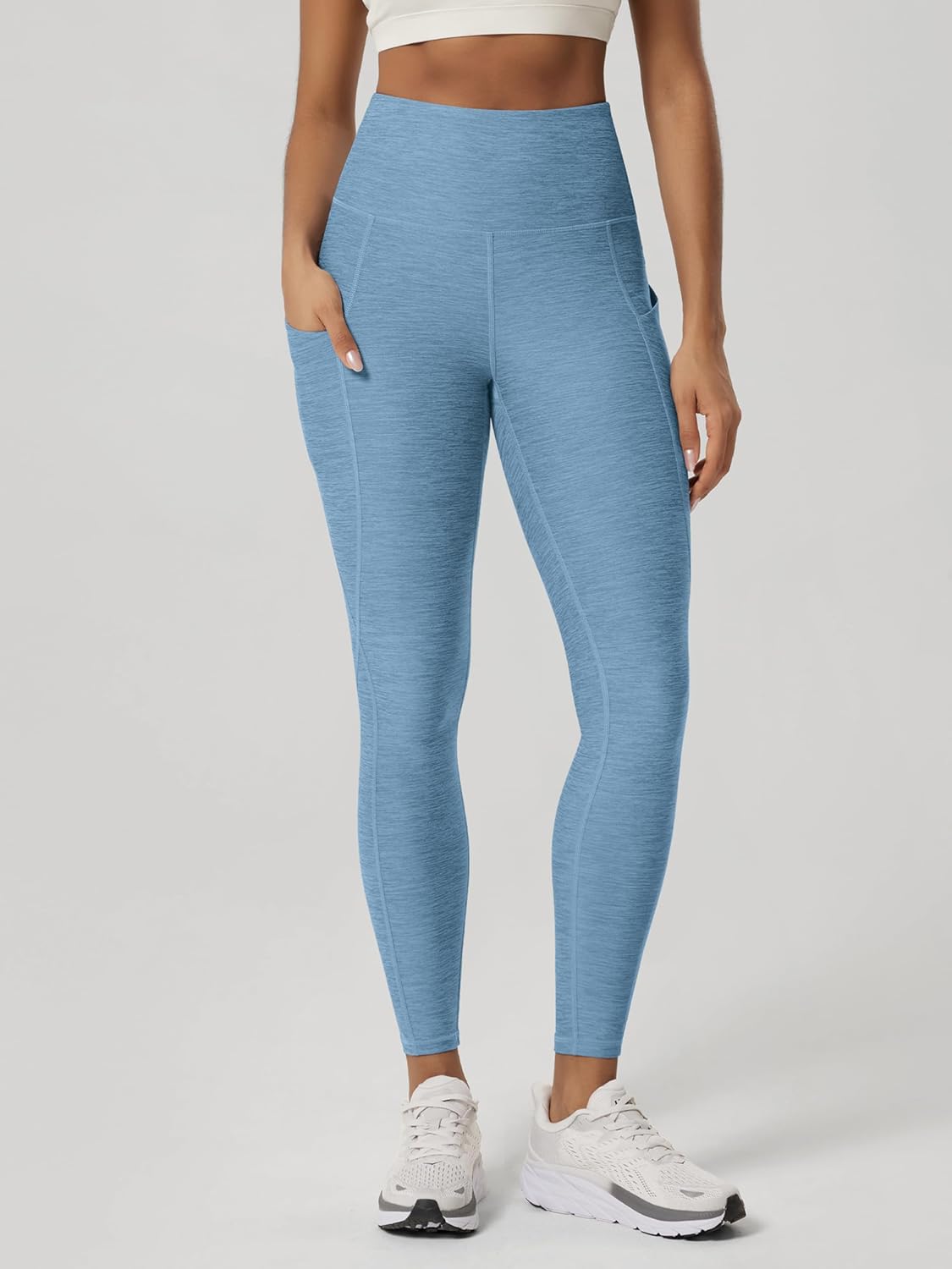 ODODOS Women's High Waisted Yoga Leggings with Pockets - Ultra Soft odSTRATUM Tech Performance Workout Running Yoga Pants - Image 2