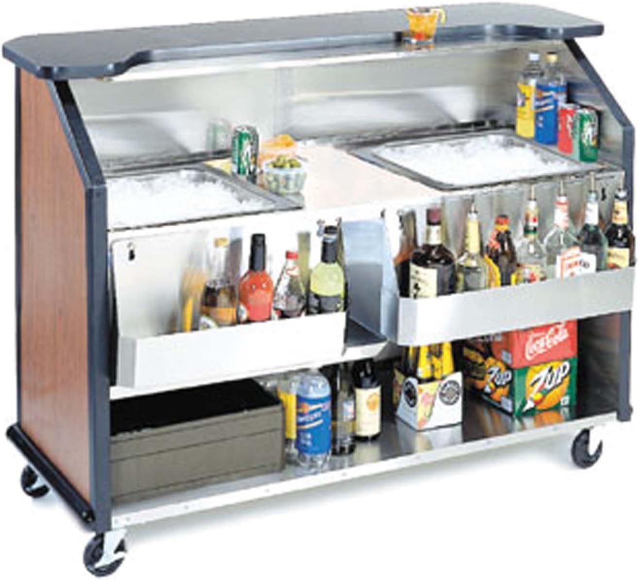 Lakeside 76886 Portable Bar 63-7/8"W x 27-1/2"D x 46-1/2"H