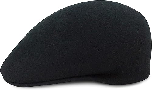 Miniatura 2 de Black Horn Newsboy - Sombrero de fieltro de lana suave triturable para otoño e invierno