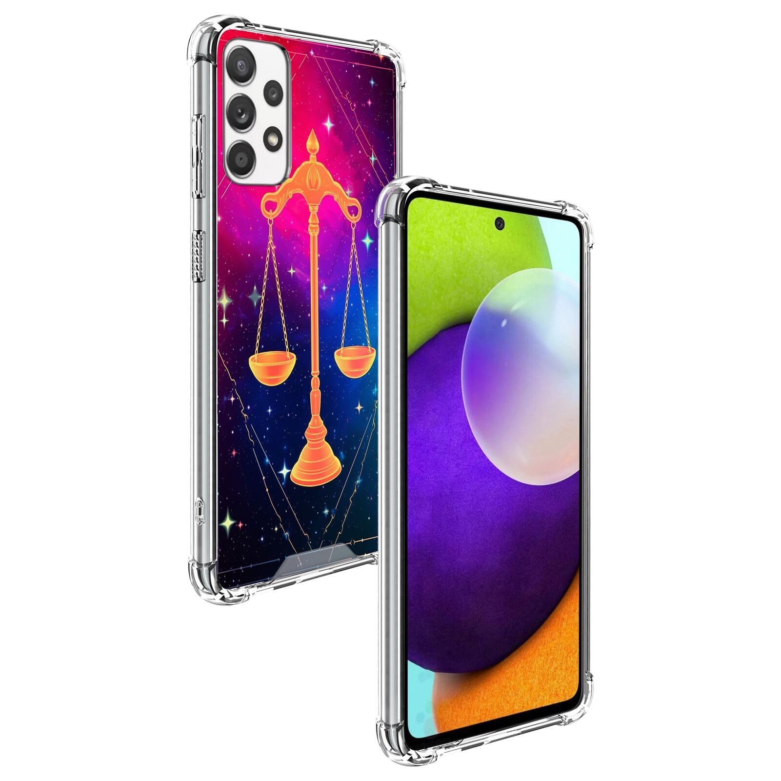 Xioolia Phone Case Fits Samsung Galaxy A52 with Libar Designer Art80 Ultra Drop-Proof Transparent with Four Corners TPU Silicone Soft Slim Shock-Absorbing Cover