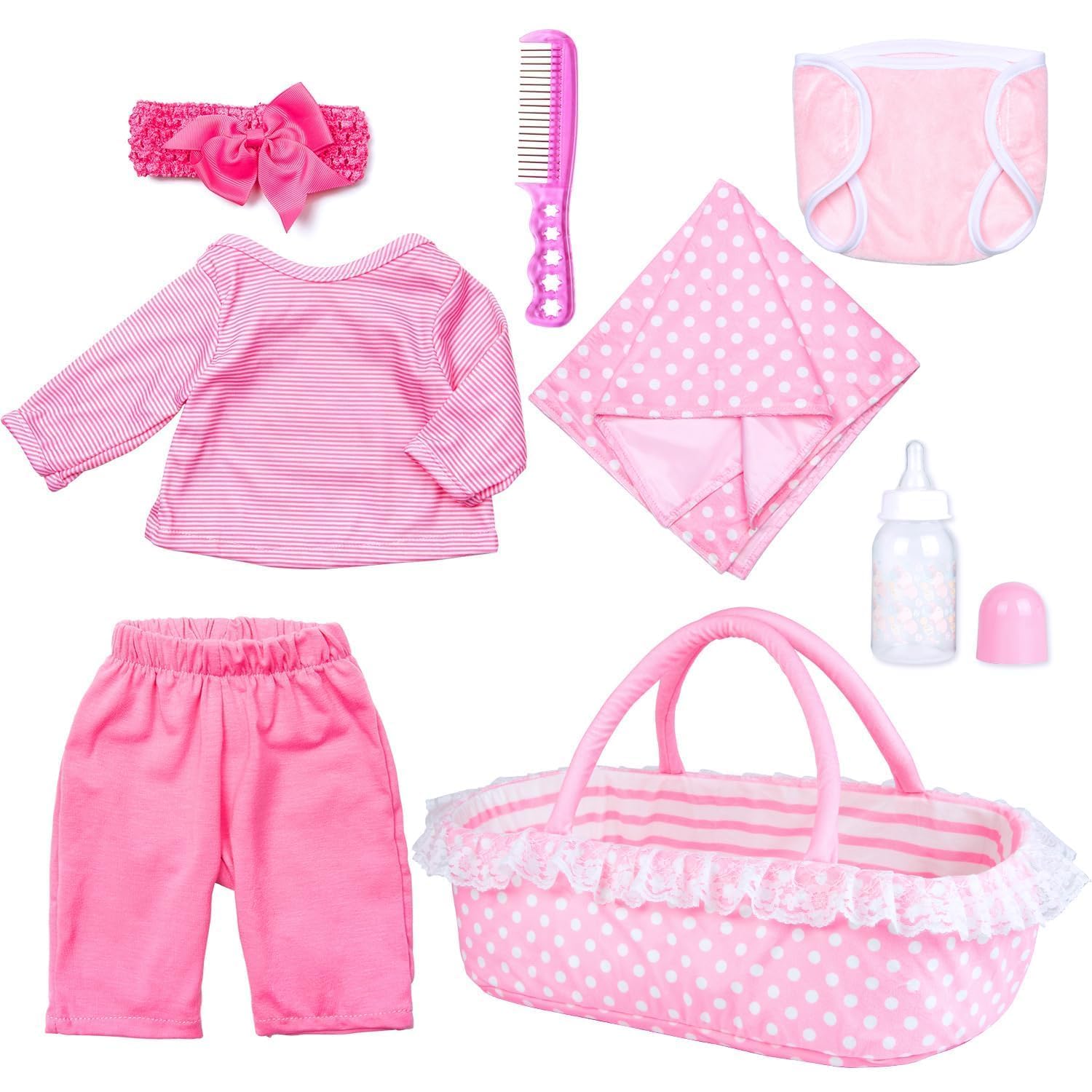 Conjunto De Ropa Lazo Rosa Para Muñeca Labubi De 17 Cm - Vestido Y Accesorios De Calidad, Fáciles De Poner, Regalo Perfecto Para Coleccionistas (Muñeca No Incluida)