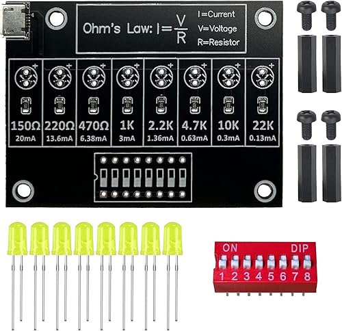 Miniatura 4 de Kit de práctica de soldadura DIY Práctica Circuito Electrónico Proyecto Resistor Tablero de Aprendizaje