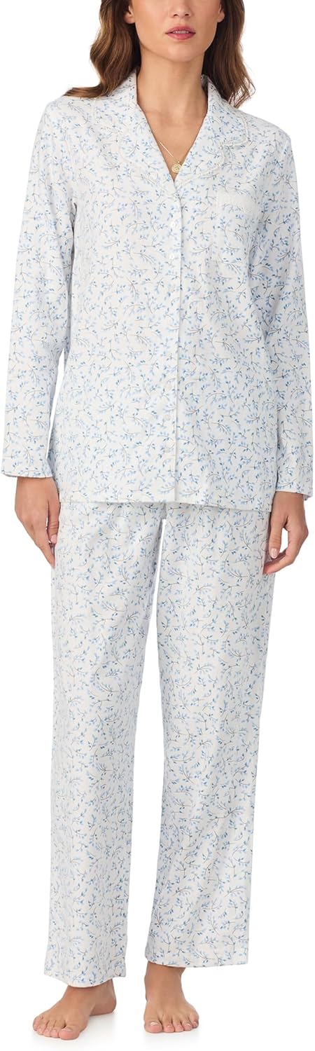 Eileen West Sleepwear & Loungewear for Women - Heritage 100% Cotton Brushed Flannel Collection - Button Down Pajama Set