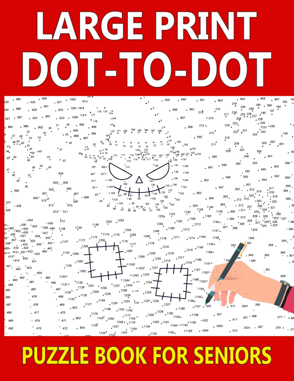 Large Print Dot-To-Dot Puzzle Book for Seniors: Extra Large Print Dot-To-Dot Puzzle Book Featuring Cute Animals, Sea Animals, Autumn, Thanksgiving, and Nature Scenes