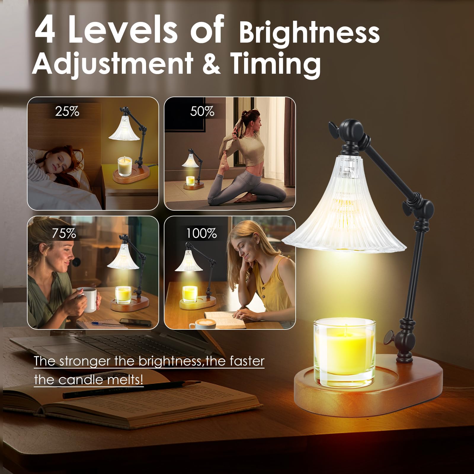 Lampada Scaldacandele Con Timer E Altezza Regolabile - Ideale Per Atmosfera E Decorazione - Foto 9