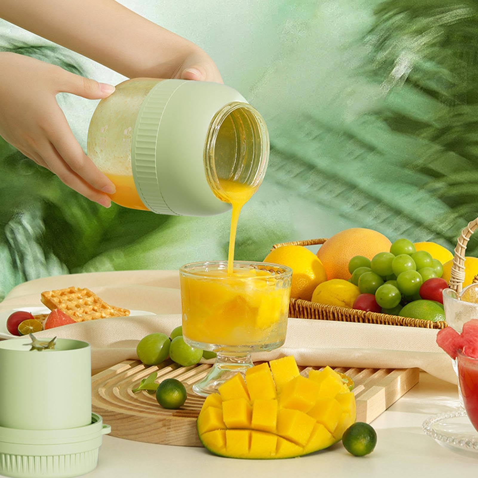 Mixeur Portable Bouteille électrique sans fil étanche 500 ml | Bouteille Mixeur Portable Pour Shakes Café Boissons Aliments Cuisine Extérieur Pique-nique Camping Maison Été