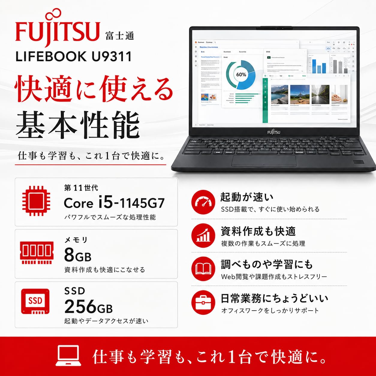 Amazon.co.jp: 【整備済み品】富士通 ノートパソコン LIFEBOOK U9311