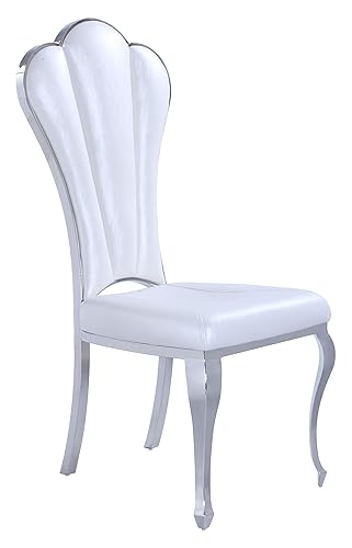 Raegan White Shell-Back Side Chair, Set of 2