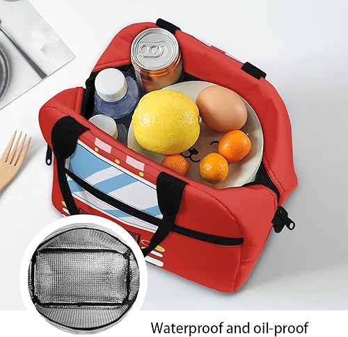 Vista 109 de doginthehole Bolsa de almuerzo portátil de teñido anudado azul, bolsa de almuerzo, organizador reutilizable, hielera para adultos, al aire libre