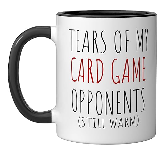 Tears of My Card Game Opponents Funny Coffee Ceramic Mug, Black/White