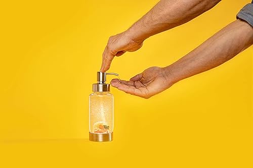 Miniatura 4 de VitaJuwel Dispensador de bomba de cristal con jade, cornalina y calcita naranja