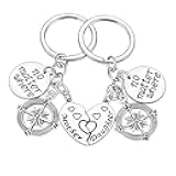 Mom Gift From Daughter Mother Daughter Matching Heart Keychain Daughter Gifts Long Distance Relationship Keyring