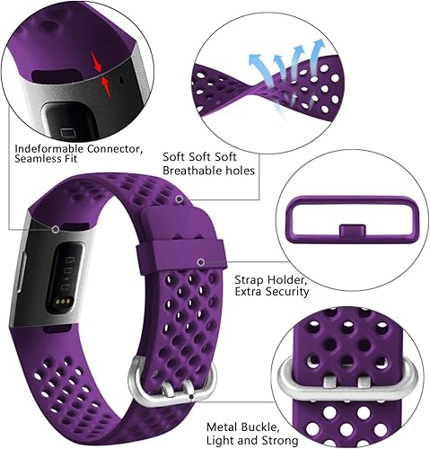 Vista 64 de Wepro - Correas de repuesto para bandas, impermeable, con orificios, transpirable, pequeña y grande, para mujeres y hombres, Negro