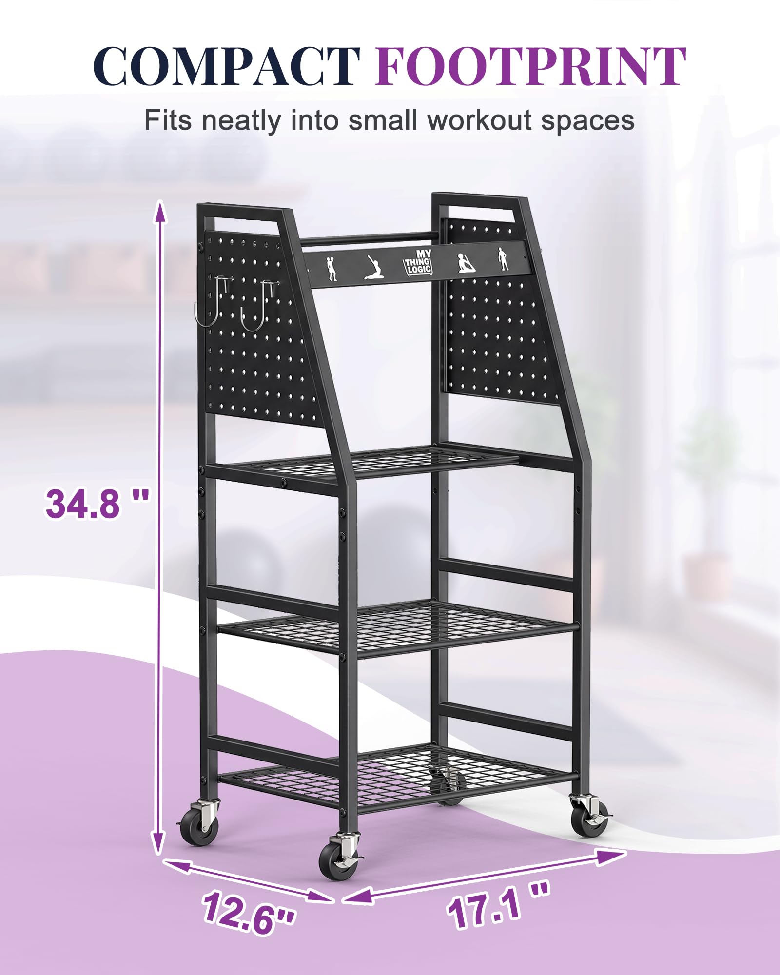 Home Gym Rack - Store Dumbbells & More -6