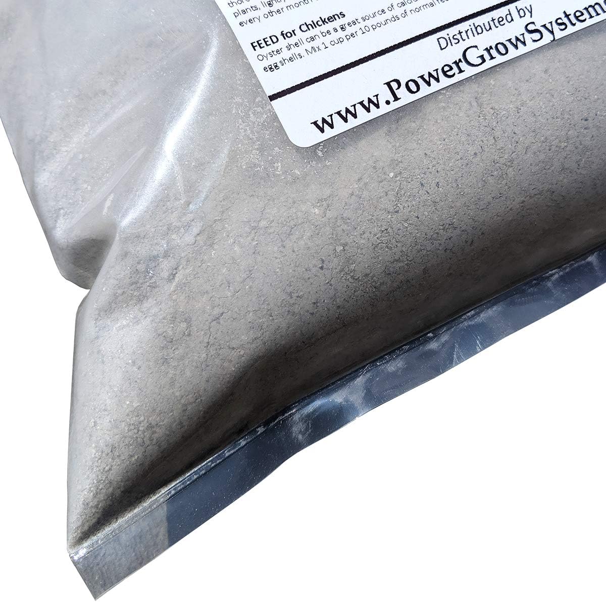 Oyster Shell Powder - All Natural Ground Oyster Shell Flour for Chickens and Plants (10 pounds)