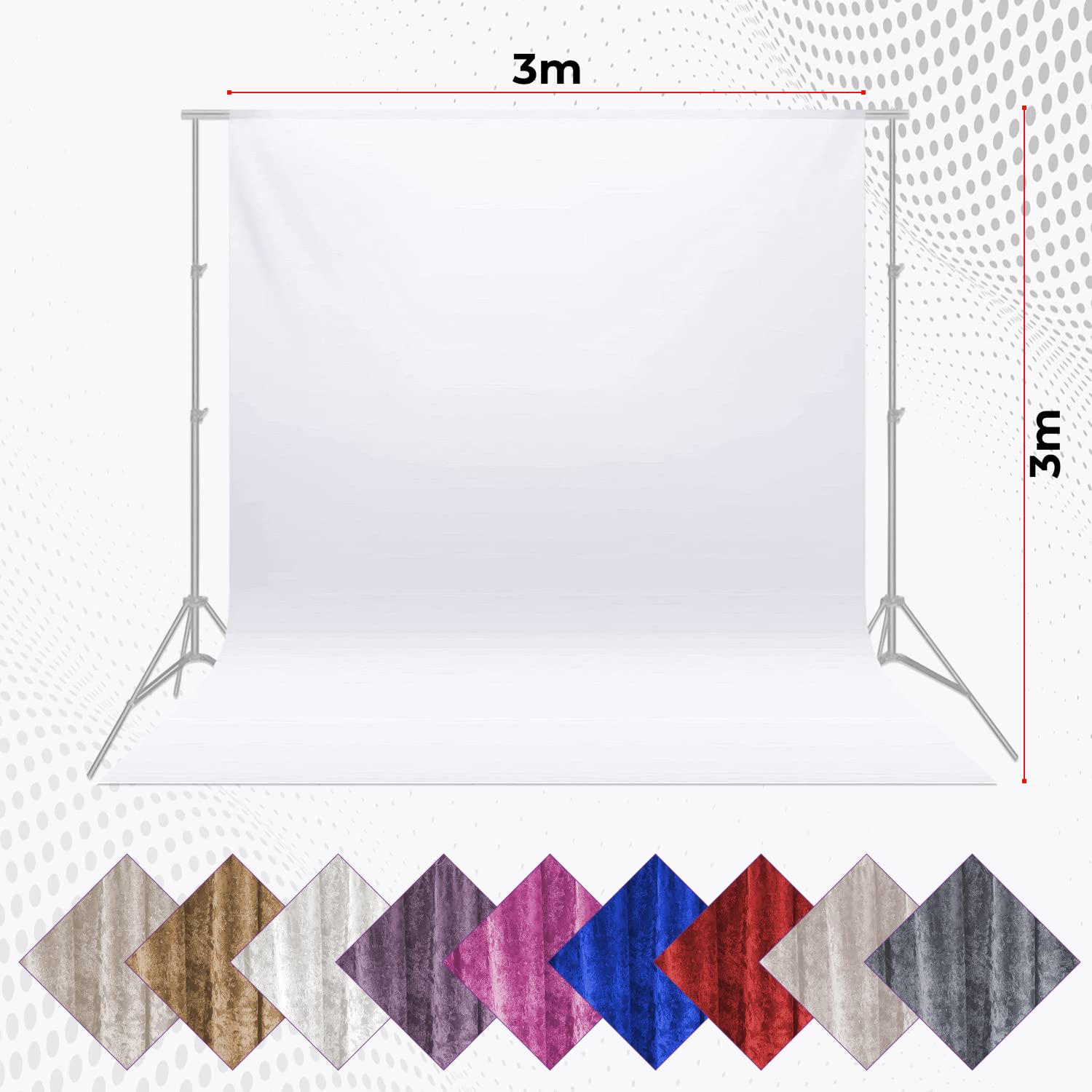 Trimming Shop Telón de fondo de terciopelo dorado para fotografía, tela resistente a las arrugas, 3 x 3 m, telón de fondo para estudio fotográfico, accesorios de fotografía para fondo de Navidad,