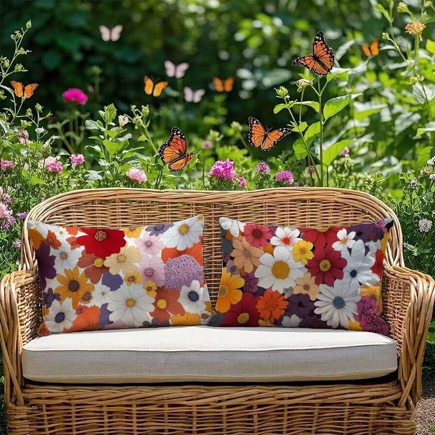Housse coussin exterieur impermeable marron 90x60 avec fermeture eclair cachee