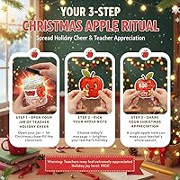 Vista 3 de Tarro de Manzanas Positivo con 60 Tarjetas de Afirmación Diaria, Regalo de Apoyo Emocional de Manzanas, Tarjetas de Manzanas, Regalos Divertidos