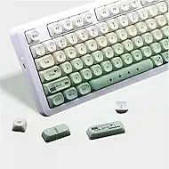 MOA Key caps 134 Keys PBT Keycaps Set for Cherry Gateron MX Switches Mechanical Keyboard Key Cap (Gradient Green)