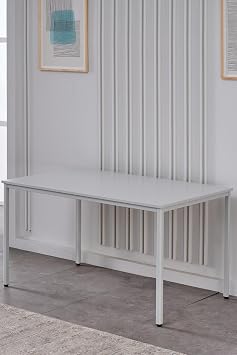 Arpelia Çalışma Masası 140x80x75 Cm (Pürüzsüz Gri)