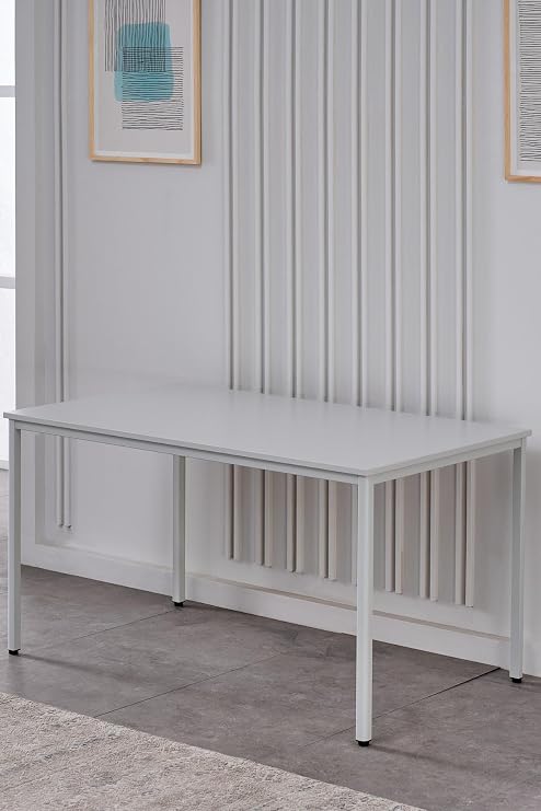 Arpelia Çalışma Masası 140x80x75 Cm (Pürüzsüz Gri)