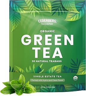 Cederberg Tea Company Organic Green Tea — 30 Tea Bags | Organic Herbal Tea From Single Origin | Eco-Friendly Tea Bags | Non-GMO Gluten Free Tea With Zero Sugar
