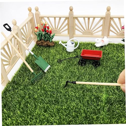 Miniatura 2 de 1 Unidades de casa de muñecas Mini palas de jardín en miniatura Micropaisaje Diseño Prop Mini Herramientas Jardín Carro Pequeño Casa Accesorio Casa