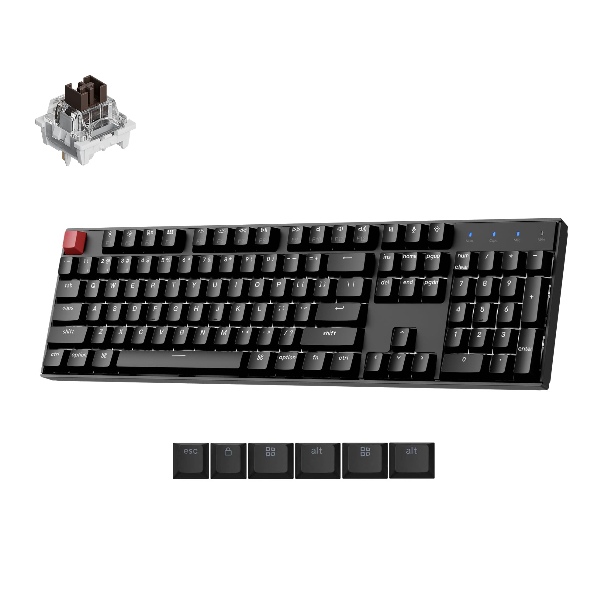 Keychron K10 (Version 2) Full Size QMK Wireless Custom Mechanical Keyboard