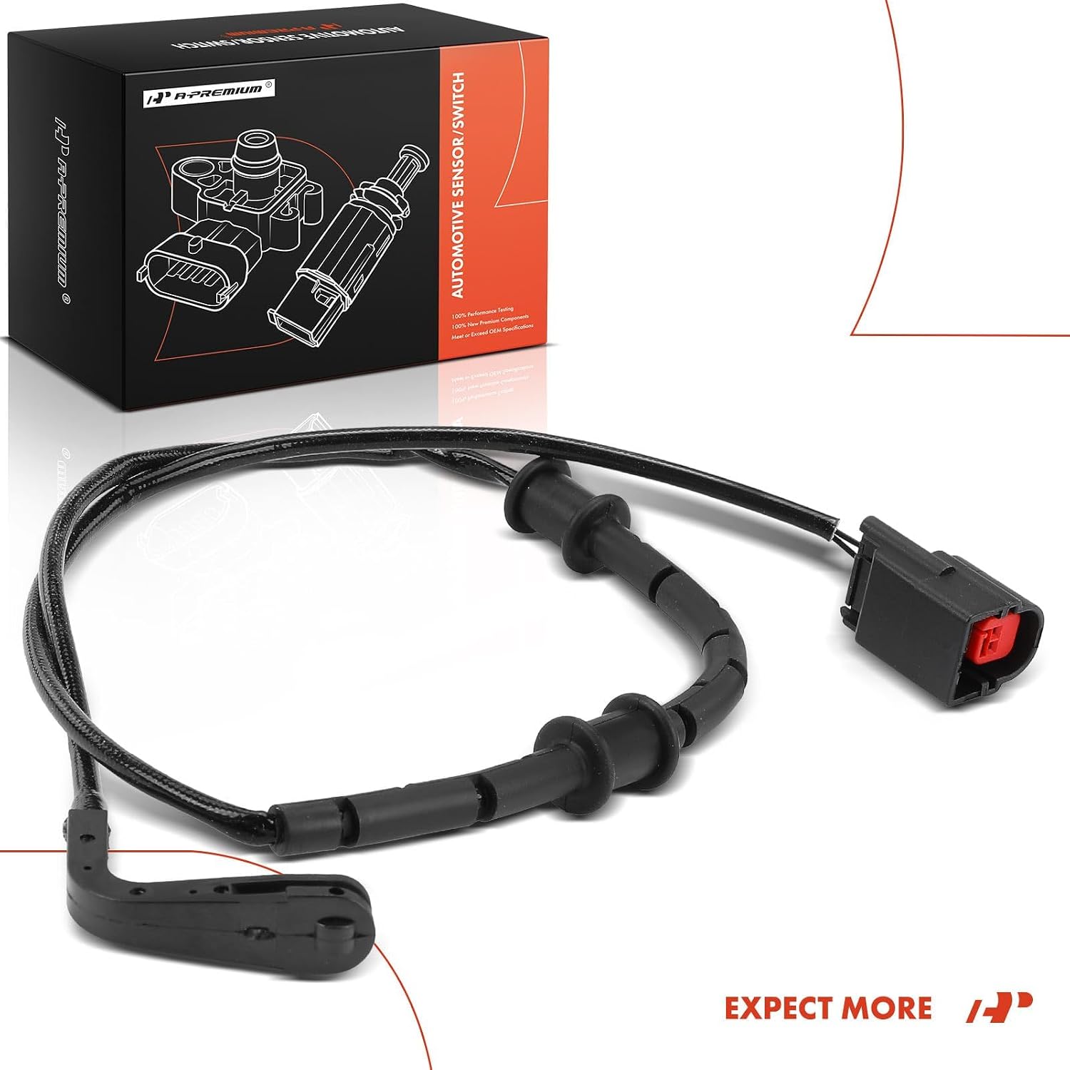 A-Premium Rear Driver or Passenger Brake Pad Wear Sensor Compatible with Jaguar F-Type 2014-2015, Replace# C2D29140, 8DK355252661