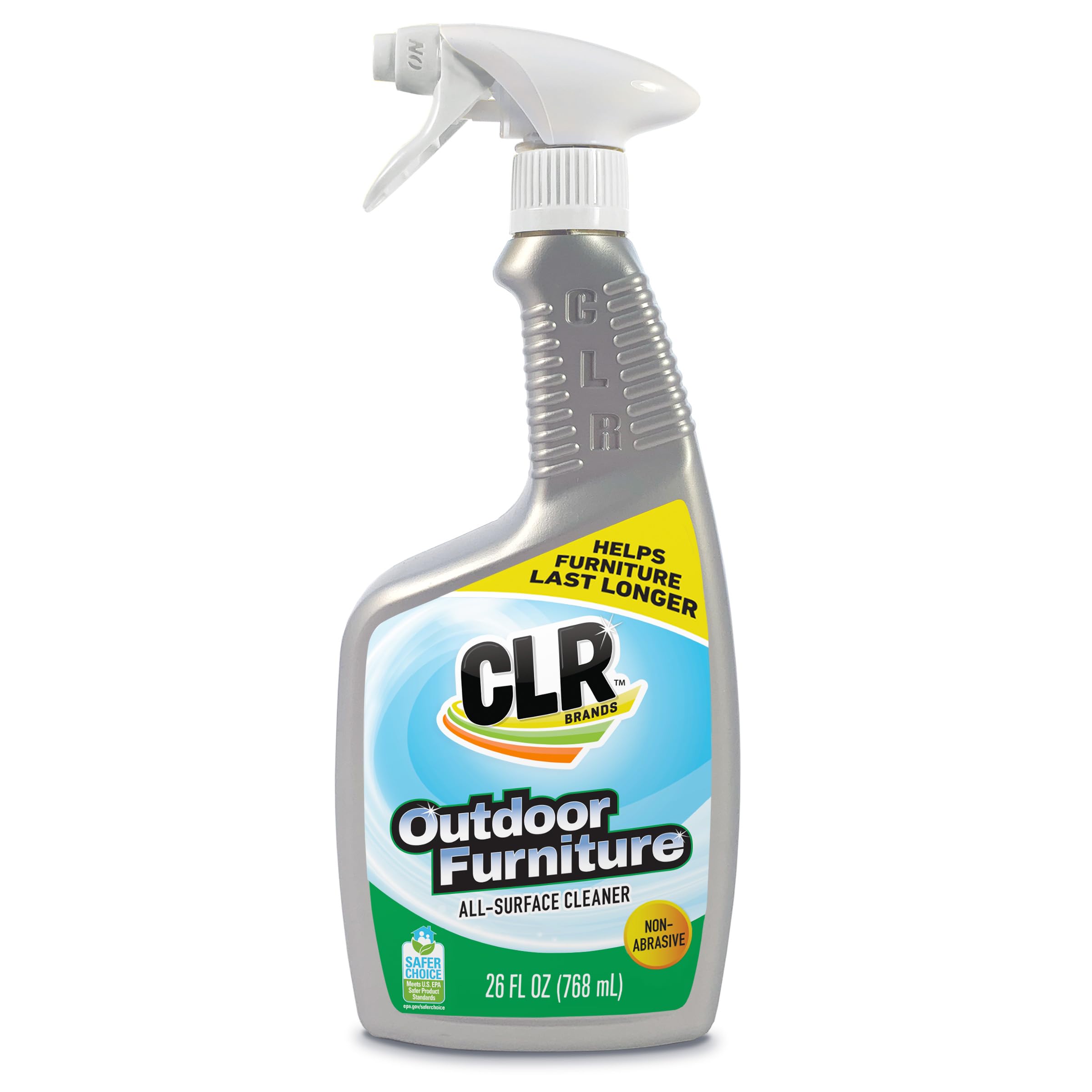 CLR Brands Outdoor Furniture Cleaner, 26 oz. Spray Bottle, Cleans Outdoor Surfaces, Remove Dirt and Grime from Fabric, Wood, Wicker, PVC, Plastic and More